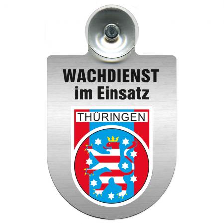 Einsatzschild Windschutzscheibe incl. Saugnapf - Wachdienst im Einsatz - 309753 - Region Thüringen