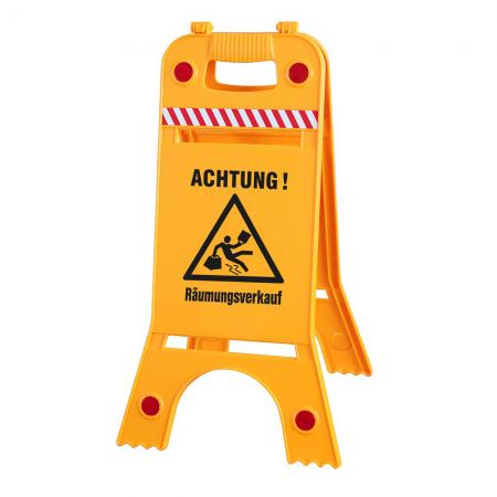 Warnaufsteller Dachaufsteller - Achtung! Räumungsverkauf - Gr. ca. 28 x 64 cm - 308538/4 beidseitige Beschriftung