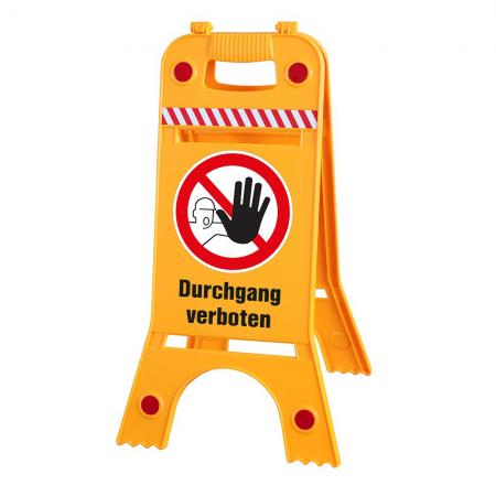 Warnaufsteller Dachaufsteller - Durchgang verboten - Gr. ca. 28 x 64 cm - 308539/2 beidseitige Beschriftung