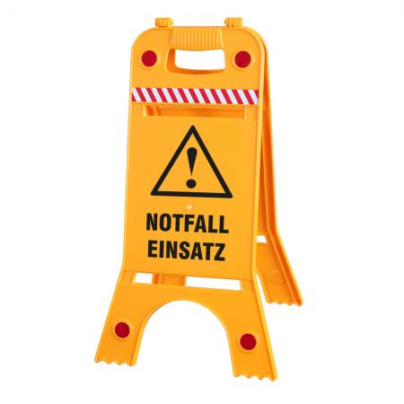 Warnaufsteller Dachaufsteller - Achtung Notfall Einsatz - Gr. ca. 64cm x 28cm - 308538/1 beidseitige Beschriftung