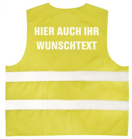 Warnweste mit Aufdruck - WUNSCHNAME - 11000 versch. Farben gelb / 3XL