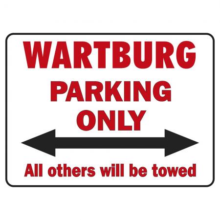 Kunststoffschild - Parkschild - Wartburg Parking Only - Gr. ca. 40 x 30 cm - 303084 -