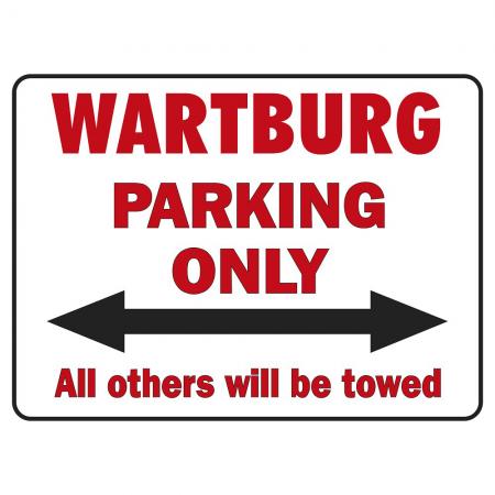 Kunststoffschild Parkschild - Wartburg Parking Only - Gr. ca. 40 x 30 cm - 303084 -