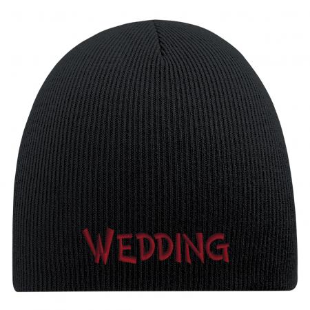 Beanie Mütze Wedding 54890 Schwarz