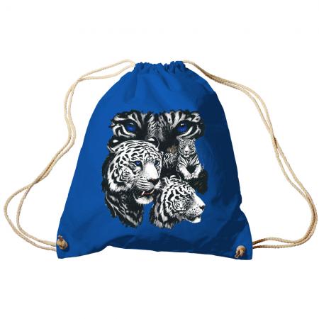 Sporttasche Turnbeutel Trend-Bag Print Weisse Tiger Raubtiere - TB10203