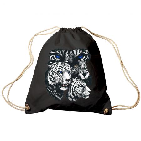 Sporttasche Turnbeutel Trend-Bag Print Weisse Tiger Raubtiere - TB10203