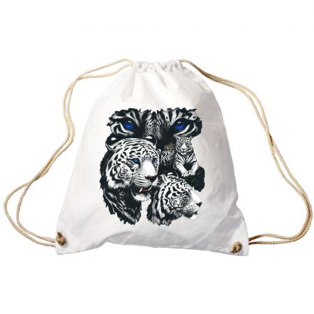 Sporttasche Turnbeutel Trend-Bag Print Weisse Tiger Raubtiere - TB10203
