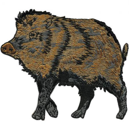 Aufnäher - Wildschwein - 04802 - Gr. ca. 10 x 8 cm - Patches Stick Applikation