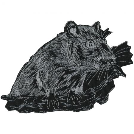 XXL Aufnäher Patches Applikation - Biber Nagetier - 07301 Gr. ca. 30,5 x19,5 cm