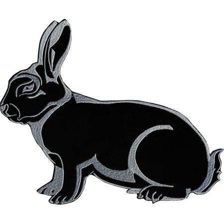 XXL Aufnäher Applikation Patches - Hase Kaninchen schwarz - 07369 Gr. ca. 26 x 20 cm