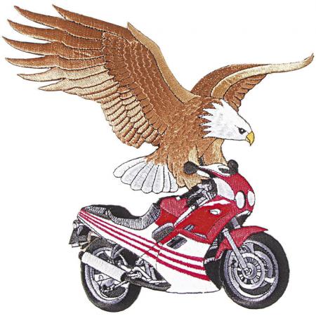 Rückenaufnäher - Motor Cycles - 08013 - Gr. ca. 21 x 22 cm - Patches Stick Applikation