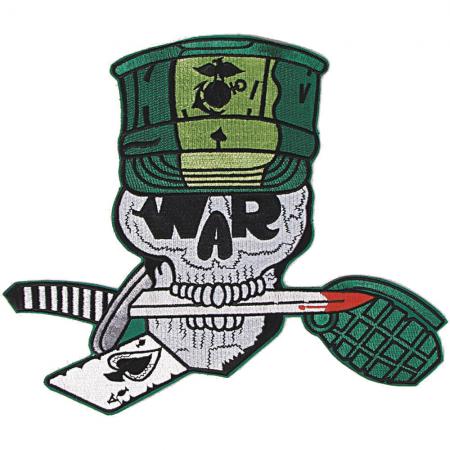 RÜCKENAUFNÄHER - Totenkopf - 08025 - Gr. ca. 28 x 23 cm - Patches Stick Applikation