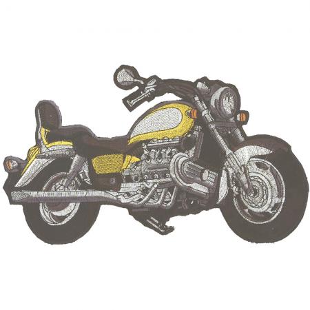 Rückenaufnäher- Bike - 08029 gelb - Gr. ca. 30 x 20 cm - Patches Stick Applikation