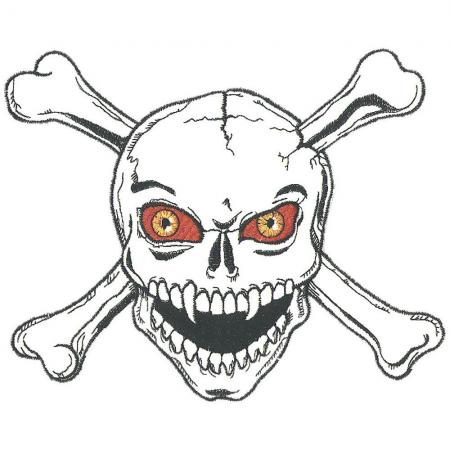RÜCKENAUFNÄHER - Totenkopf - 08528 - Gr. ca. 25 x 23 cm - Patches Stick Applikation