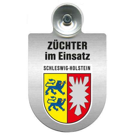 Einsatzschild Windschutzscheibe incl. Saugnapf - Züchter im Einsatz - 309384 Region Schleswig-Holstein