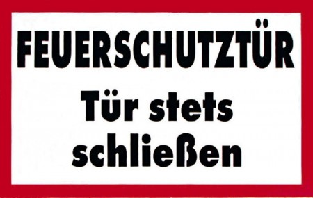 Hinweisschild - FEUERSCHUTZTÜR - 308535 - Gr. 20 x 15 cm