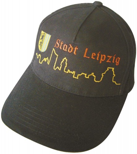 Baseballcap mit Einstickung - LEIPZIG Silhouette - 68863 schwarz