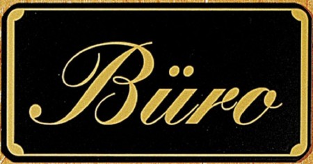 Hinweisschild - BÜRO - Gr. ca. 150 x 75 mm - 308074