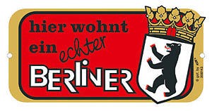 Hinweisschild - Hier wohnt ein Berliner - 308143