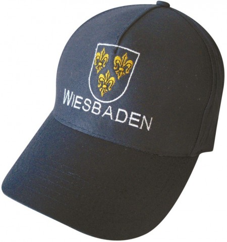 Baseballcap mit Einstickung - Wappen Wiesbaden - 68926 schwarz