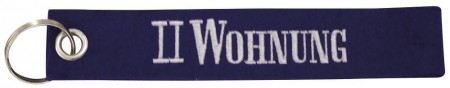 Filz-Schlüsselanhänger mit Stick II WOHNUNG Gr. ca. 17x3cm 14108 Keyholder blau