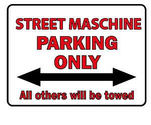 Parkschild - Street Maschine Parking Only - 308840 - Gr. 40 x 30 cm