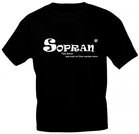 T-Shirt mit Print - SOPRAN- das Beste was man im Chor werden kann - 09318 schwarz - M
