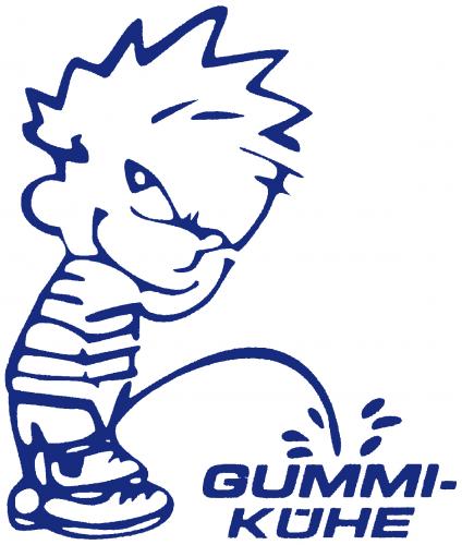 Pinkelmännchen Applikations-Aufkleber - Gummi Kühe - 303616 Gr. ca. 15cm