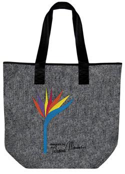 Filztasche mit Stickerei - LILIE BLUME - 26041 - Shopper Tasche Umhängetasche Bag