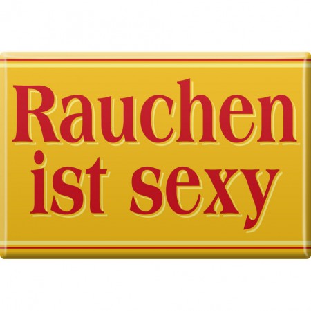 Magnet - Rauchen ist sexy - Gr. ca. 8 x 5,5 cm - 38457 gelb