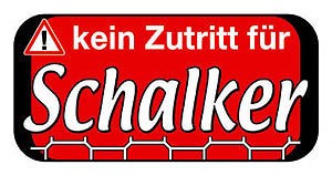 Türschilder - Kunststoffschild - Kein Zutritt für Schalker - Gr. ca. 14,6cm x 7,5 cm - 303237
