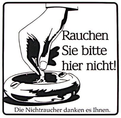 Hinweis-Aufkleber - RAUCHEN SIE BITTE HIER NICHT - 302007 - Gr. ca. 15 x 15cm - 302007