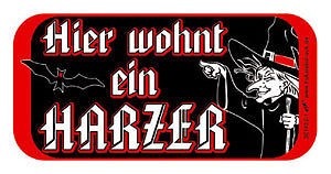 Hinweisschild Tür - Hier wohnt ein Harzer - 308140