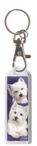 DESIGNER Schlüsselanhänger - West Highland Terrier - Collection Bötzel - Gr. ca. 70x25mm - 13116