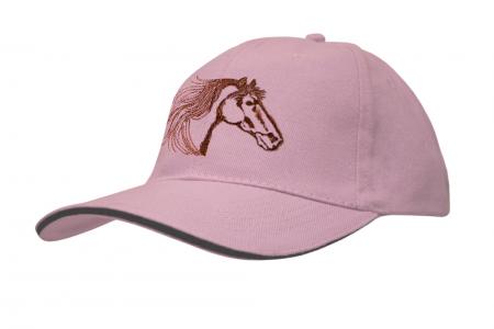 Baseballcap mit Einstickung - Pferd Pferdekopf wehende Mähne - versch. Farben 69245
