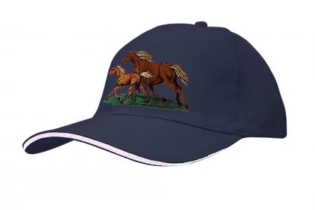 Baseballcap mit Einstickung - Stute mit Fohlen - versch. Farben 69248