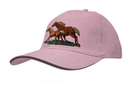 Baseballcap mit Einstickung - Stute mit Fohlen - versch. Farben 69248