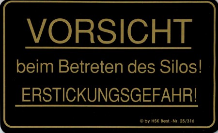 Warnschild - VORSICHT ERSTICKUNGSGEFAHR - Gr. 25 x 15 cm - 308464