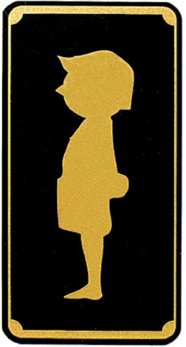 Toilettenschild - JUNGE - Gr. 75 x 150 mm - 308055