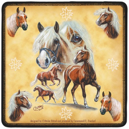 Untersetzer 2er-Set Pferde - Haflinger Nilson - 23513 Gr. ca. 10 x 10 cm