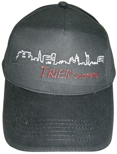 Baseballcap mit farbiger Bestickung - Skyline Trier - 68011 grau