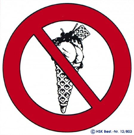 Verbotsschilder - EIS ESSEN VERBOTEN - Gr. ca. 20 x 20 cm - 308339