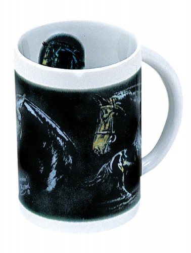 Tasse mit Print Pferdemotiv Warmblut weiss 57150 ©Kollektion Bötzel