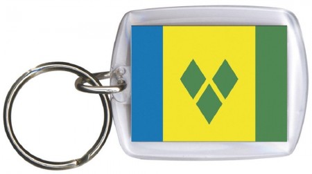 Schlüsselanhänger - ST VINCENT UND GRENADINIEN - Gr. ca. 4x5cm - 81158 - Keyholder WM Länder