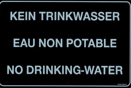 Hinweisschild - KEIN TRINKWASSER 3 Sprachen - 308615 - 30 x 20 cm