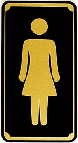 Toilettenschild -  FRAU - Gr. 75 x 150 mm - 308052