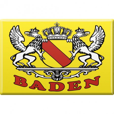 Kühlschrankmagnet - Wappen Baden - Gr. ca. 8 x 5,5 cm - 38721 - Küchenmagnet