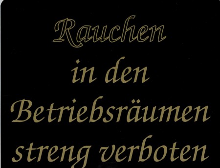 Verbotsschild - RAUCHEN IN DEN BETRIEBSRÄUMEN VERBOTEN - 308613 - 27cm x 24cm