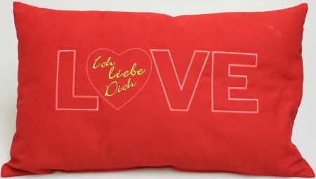 Kissen Zierkissen 55cm Geschenk Valentinstag LOVE Ich liebe Dich - 11752 - Dekokissen