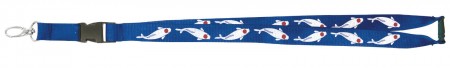 Schlüsselband Schlüsselanhänger Keyholder - Koi Tancho - KO415 blau